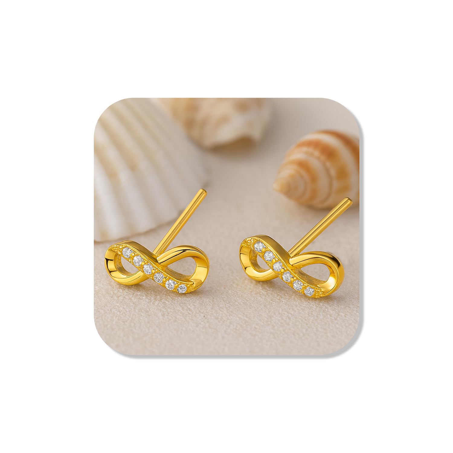 vama FASHIONS Elegant Gold Plated Small Stud Earrings Hypoallergenic & Lightweight Ear Studs for Women & Girls-picture-30