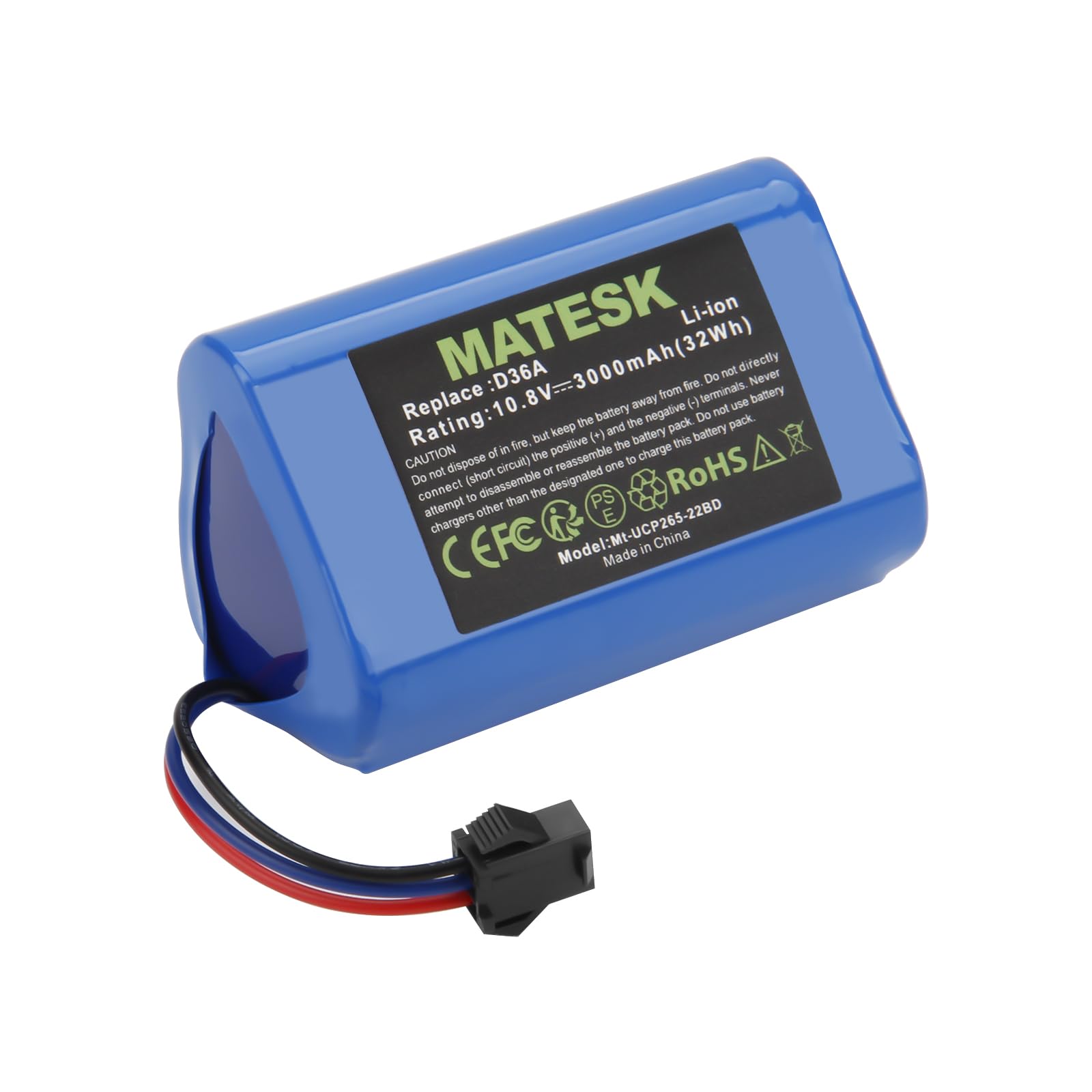 Akumulator 10,8 V 3000 mAh DA60-Darfon kompatybilny z Ecovacs D36A D36B D36C D36E DA60 DA611 DB35 Deebot Slim 1, Deebot Slim 2, Deebot Slim 10 odkurzacz domowy, do odkurzacza domowego Ecovacs ZJ1450