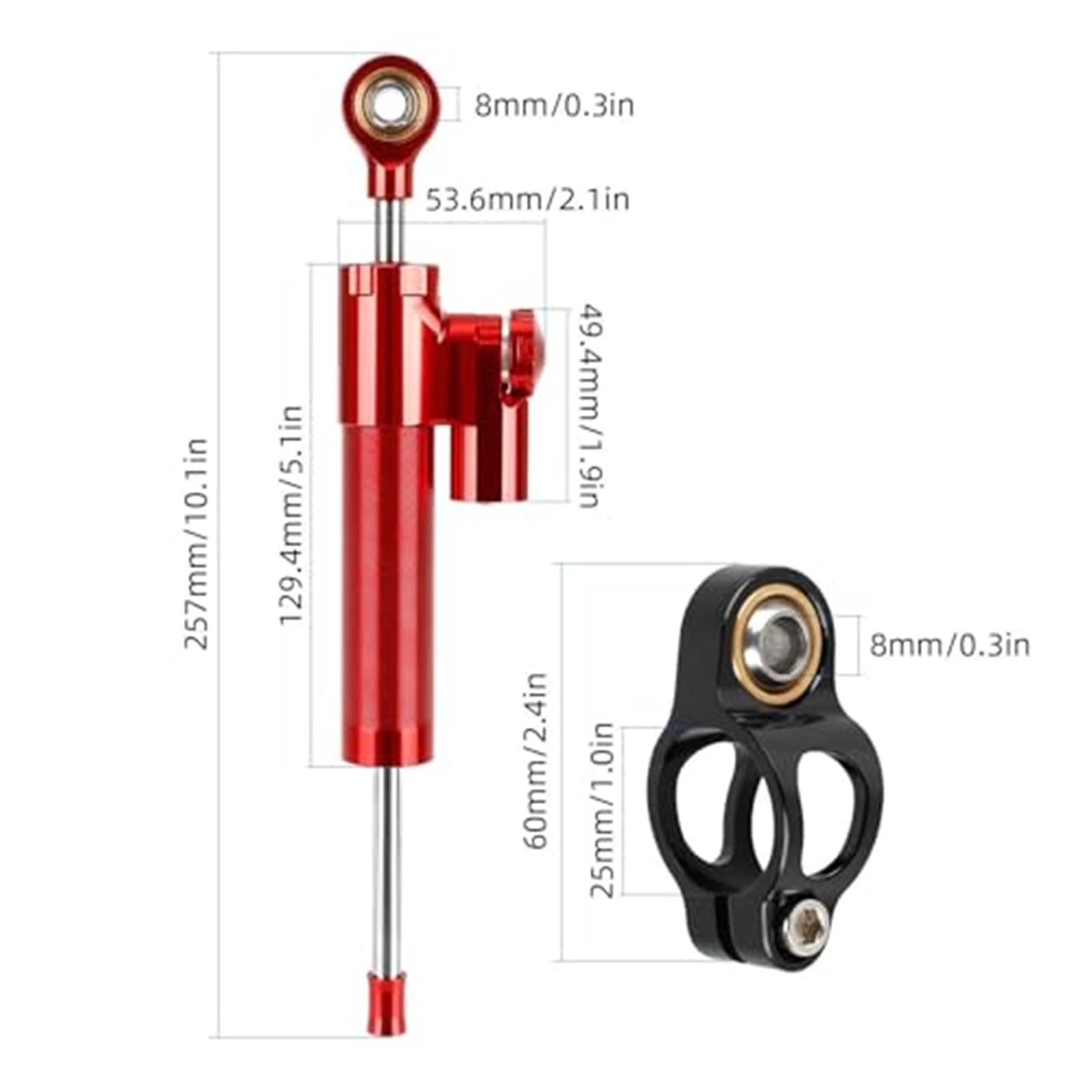 Amortisseur de stabilisateur direction, pour ZERO, 10X