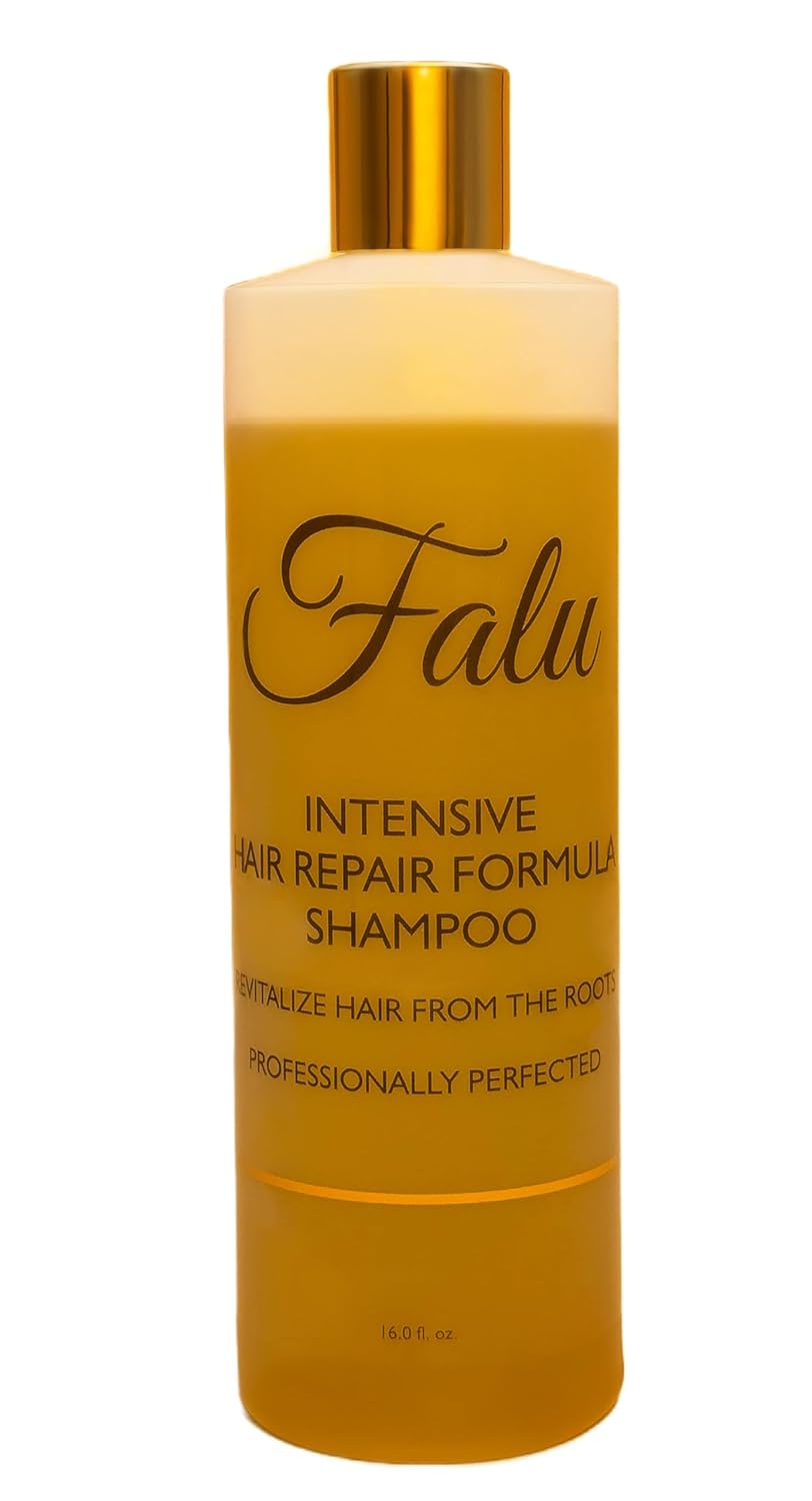 Falu Intensive Hair Repair Shampoo | Sulfate & Silicone Free | Low-Lather | Rosemary, Horsetail, & Aloe Vera | Strengthens & Repairs Damaged Hair | All Hair Types | 16 Fl Oz