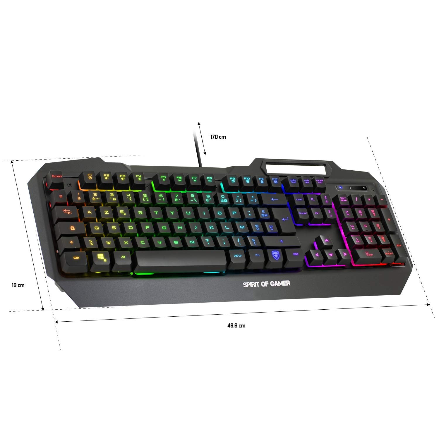 Spirit Of Gamer Clavier Gamer Elite-K40 RGB (Nero)