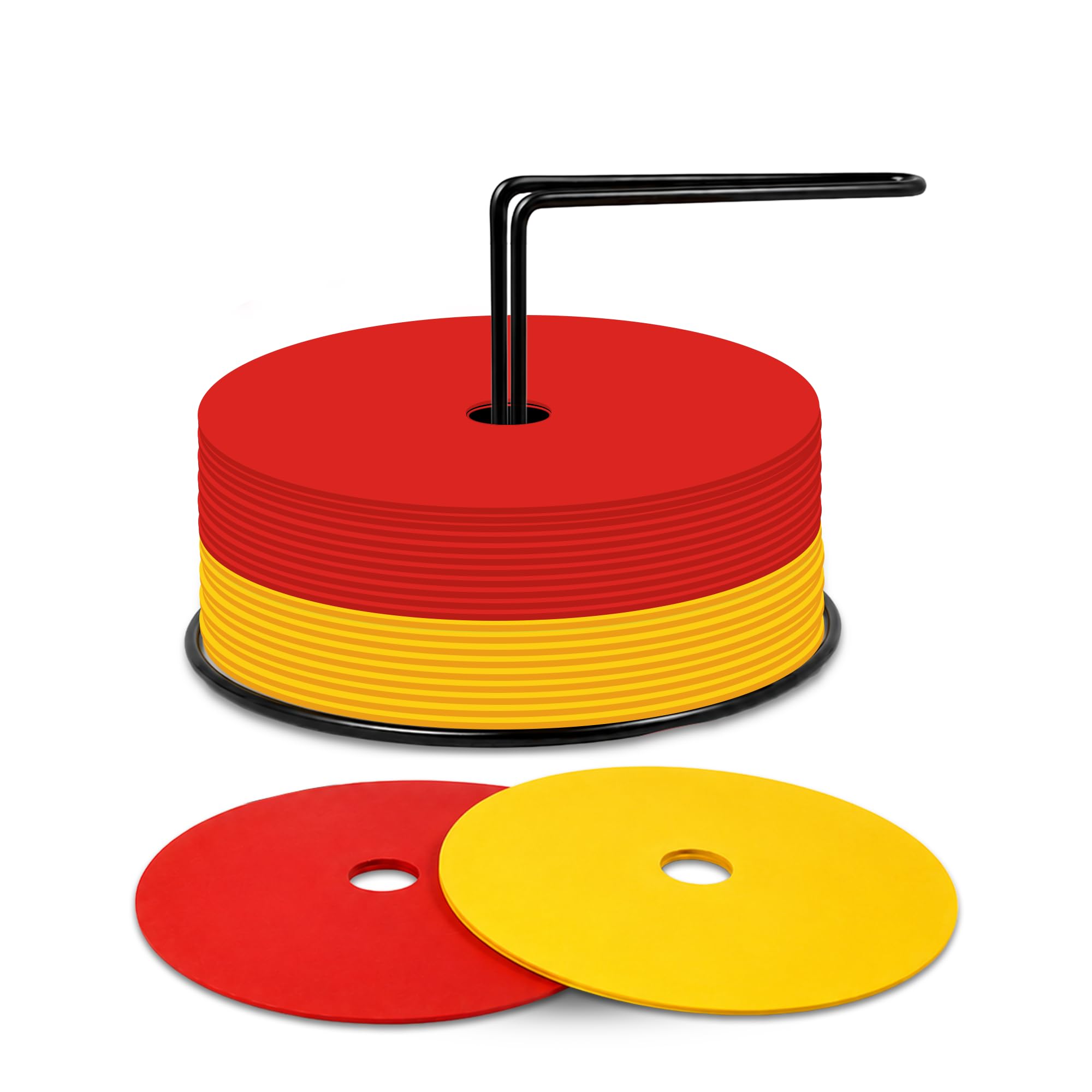 Splay Disco Plano Redondo de Goma Multicolor 24 Piezas para Entrenamiento de Agilidad Antideslizante