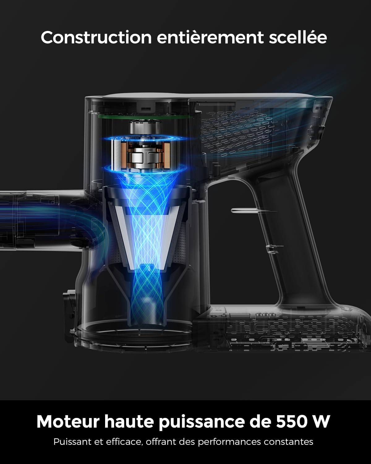 aspirateur balai sans fil – vue détaillée