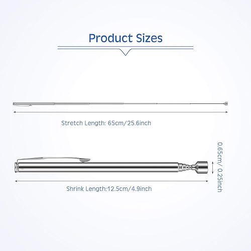 Miniatura 2 de 12 herramientas telescópicas de recogida de imanes en 2 libras, dispositivo magnético con clip de bolsillo, herramienta magnética para recuperar