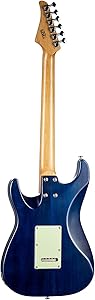 EART SSS Classic S / EART Electric Guitar SSS Single Coil Pickups,6 String Solid-Body,Right Handed-Rosewood Fingerboard-Blue