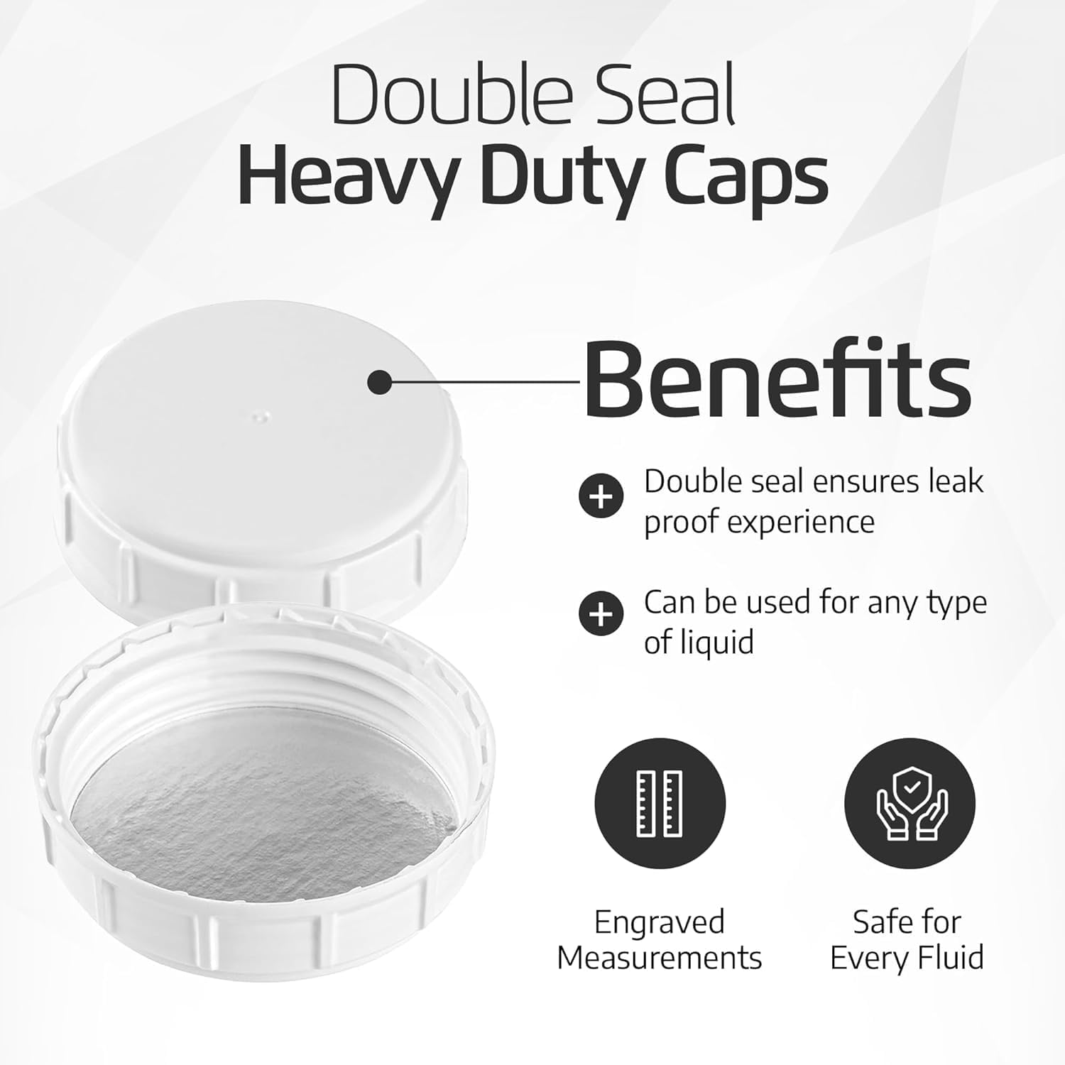 kitchentoolz 2‑Pack 2.5 Gallon Water Container Jug – Heavy‑Duty HDPE Carboy with Handle & Secure Screw‑Cap – Made in USA