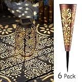 6Pack Solar Garden Lights+ 1Pack Solar Owl Lantern