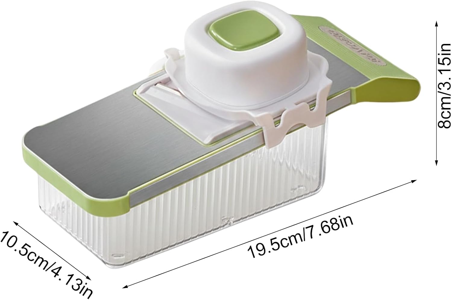 Multifunctional Vegetable Chopper - Adjustable Food Slicer, 6-in-1 with Container, Stainless Steel with Blades, Kitchen Cutter Accessories, Veggie Dicer for Salad Preparation