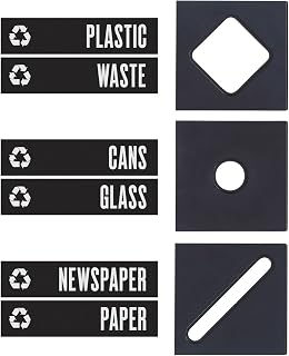 Safco 2989BL Public Square Recycling Containers Lid 15 1/4 x 15 1/4 x 2 Black