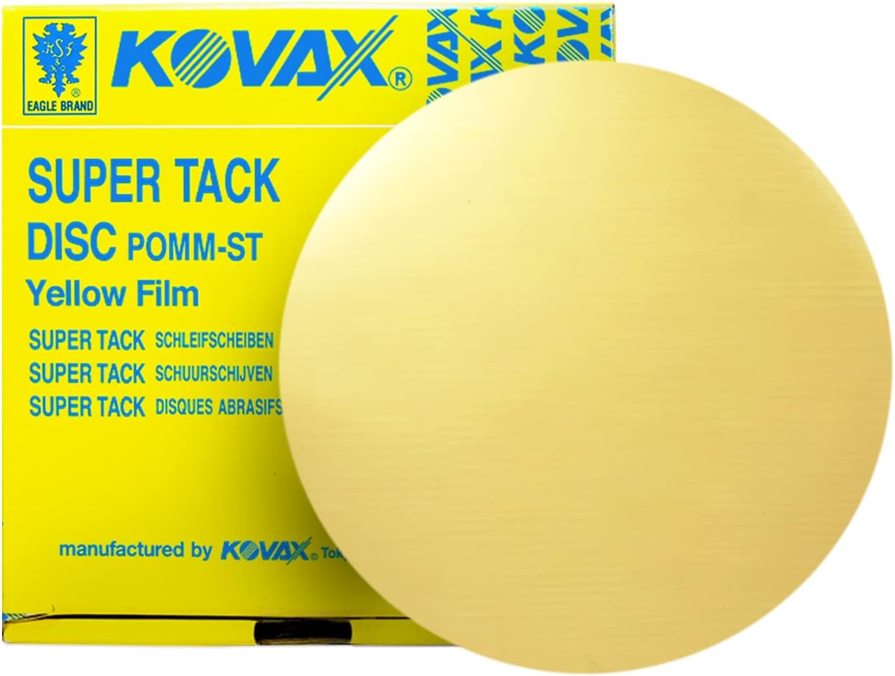 Eagle Yellow-Film Super-Tack Sanding Discs, No Hole, Grit 1000, 778-1000, 50 discs, Hook and Loop