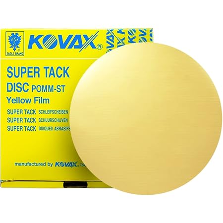 Eagle Yellow-Film Super-Tack Sanding Discs - 6 Inch 2000 Grit Hook & Loop For Topcoat Finishing