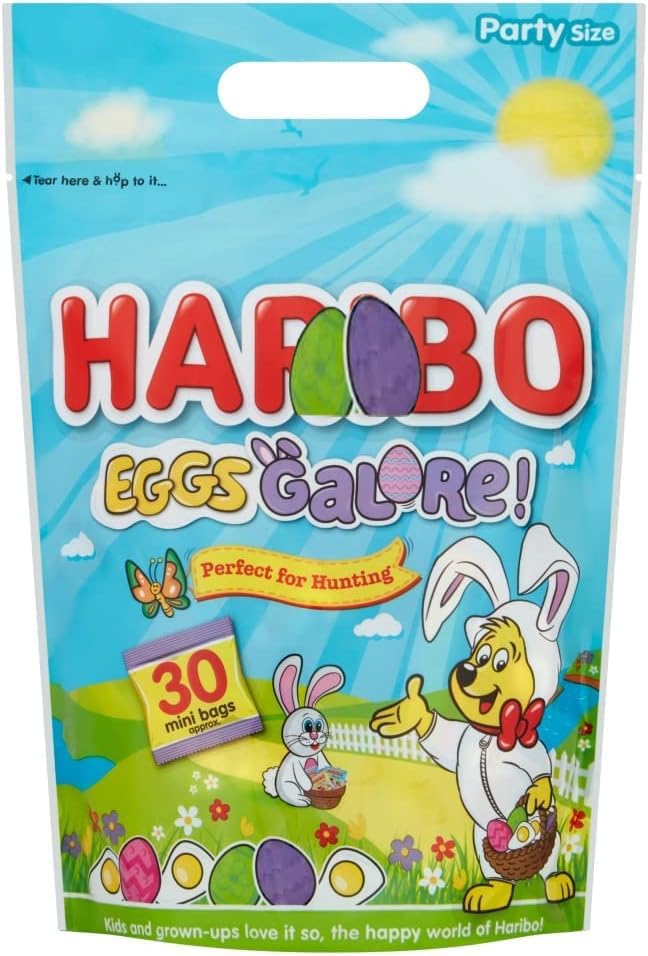 Easter Eggs Galore 480g Multipack – Mini Sweet Bags for Egg Hunts, Party Bag Fillers & Non-Chocolate Easter Treats for Kids