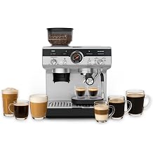 KRUPS Precision, Manual espresso machine with grinder, Barista, Perfect espresso, Intuitive interface with direct access to settings, XP801T10
