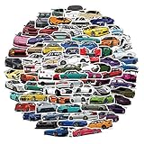 100pcs JDM Racing Car Stickers Decals, Cool Sports Car Stickers for Kids Teens Adults, Waterproof La