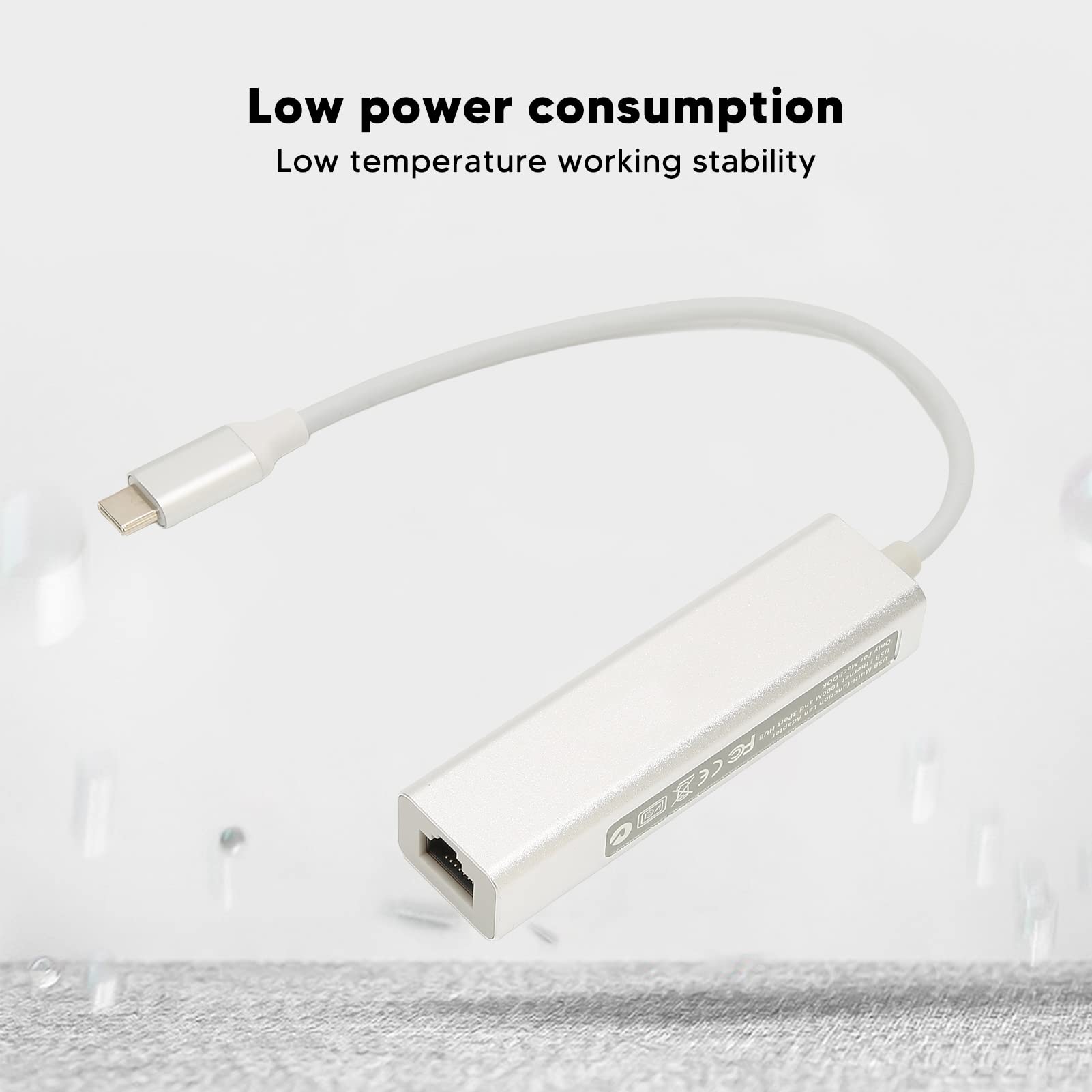HUB USB 3.0 a 3 Porte, Espansione Porta USB, Supporta L'espansione USB e La Connessione di Rete, Ricarica Intelligente e Ricarica Rapida, HUB USB 3.0 con RJ45 per Win, per Linux, per OS X