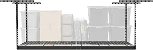 MonsterRax 4x8 Overhead Garage Storage Rack, Gray, 24-45" Height