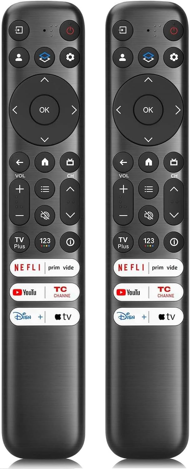 2Pack Remote Control for TCL Google-TV LED UHD QLED FHD HDR Smart TVs, Replacement Remote RC813 for Q550G Q650G Q670G Q750G QM850G S370G S450G S470G S550G (NO Voice)
