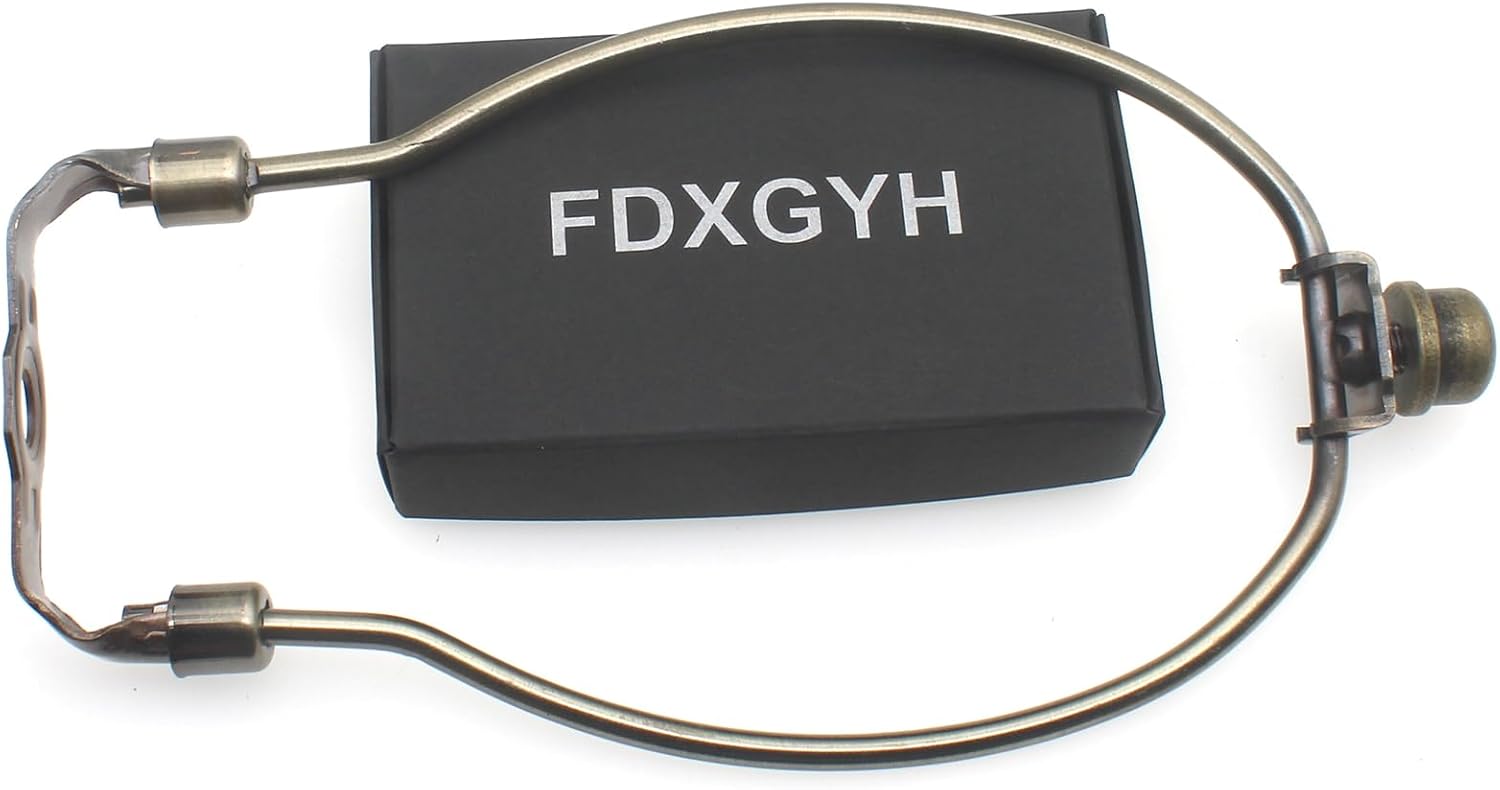 FDXGYH 7 inch Lamp Shade Harp Holder Kit Heavy Duty Horn Frame Lampshade Bracket with Solid lamp finial Cap for Table and Floor Lamps (Bronze)