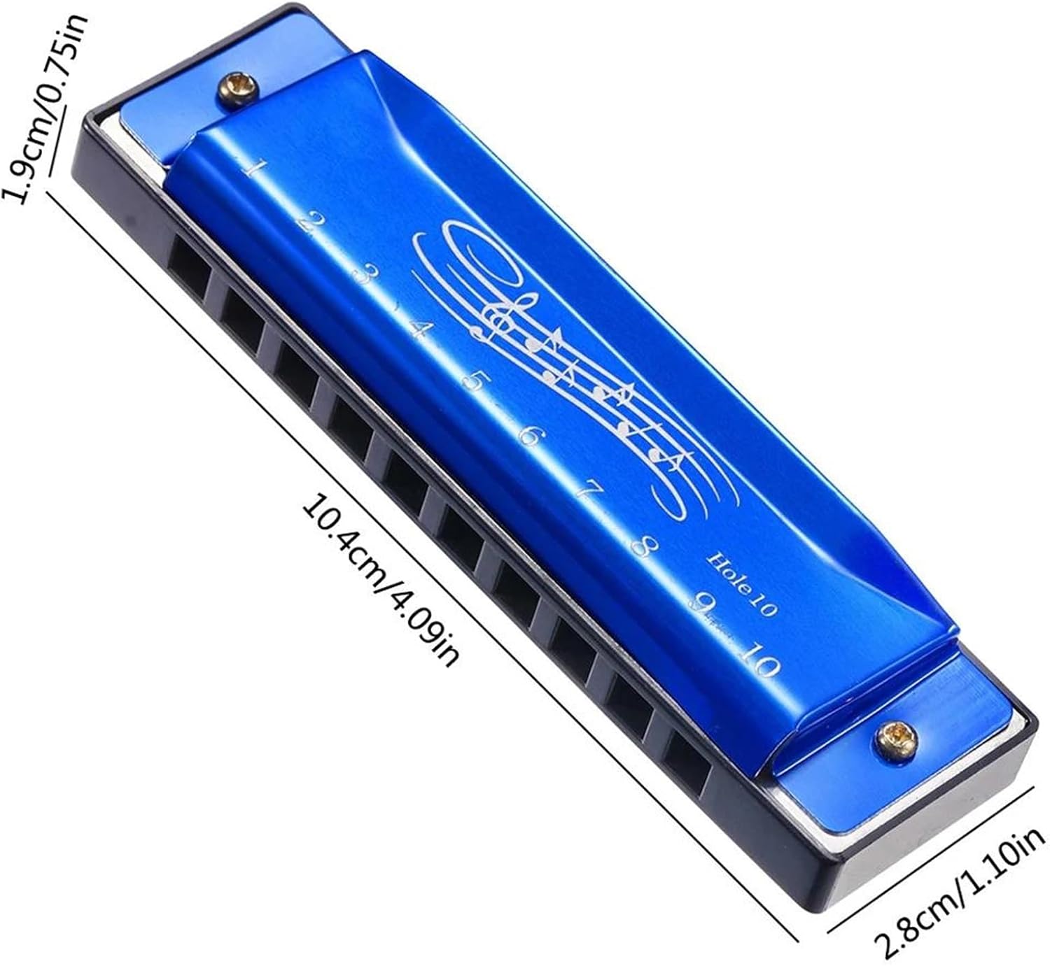 バンドハーモニカ 音楽愛好家のための10穴20音ハーモニカ楽器(Gold)