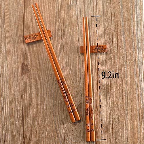 image for ZOMCHAIN Chopstick Reusable Chinese style Chopsticks with Holder and C