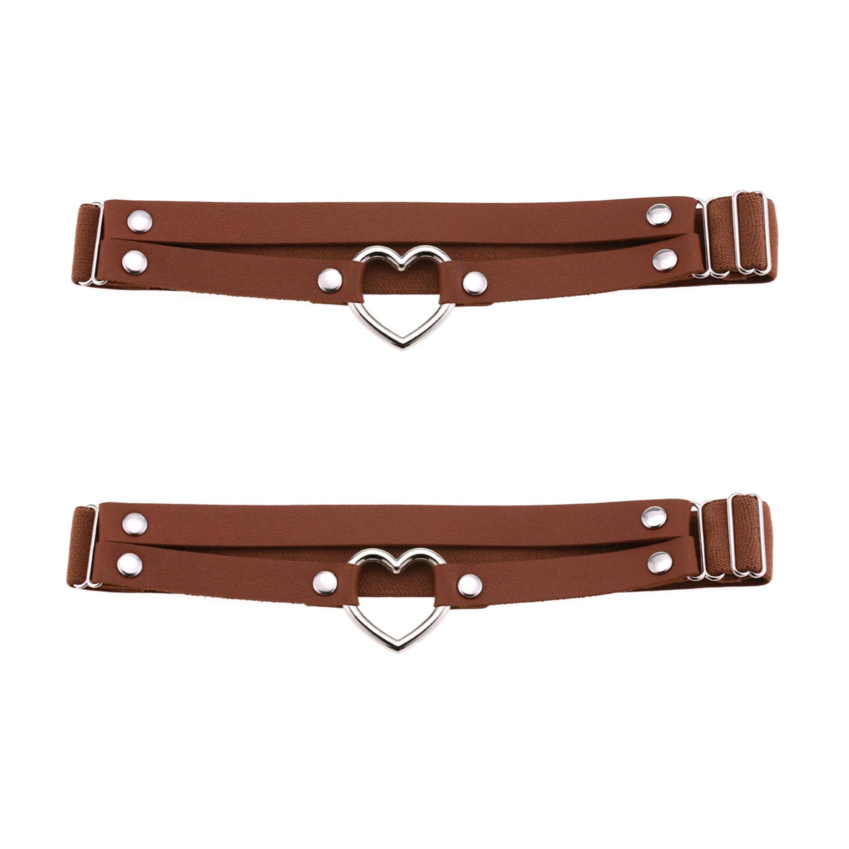 2 PCS Adjustable Heart Leg Garter Belt Elastic Thigh Garters for Women Punk  | eBay