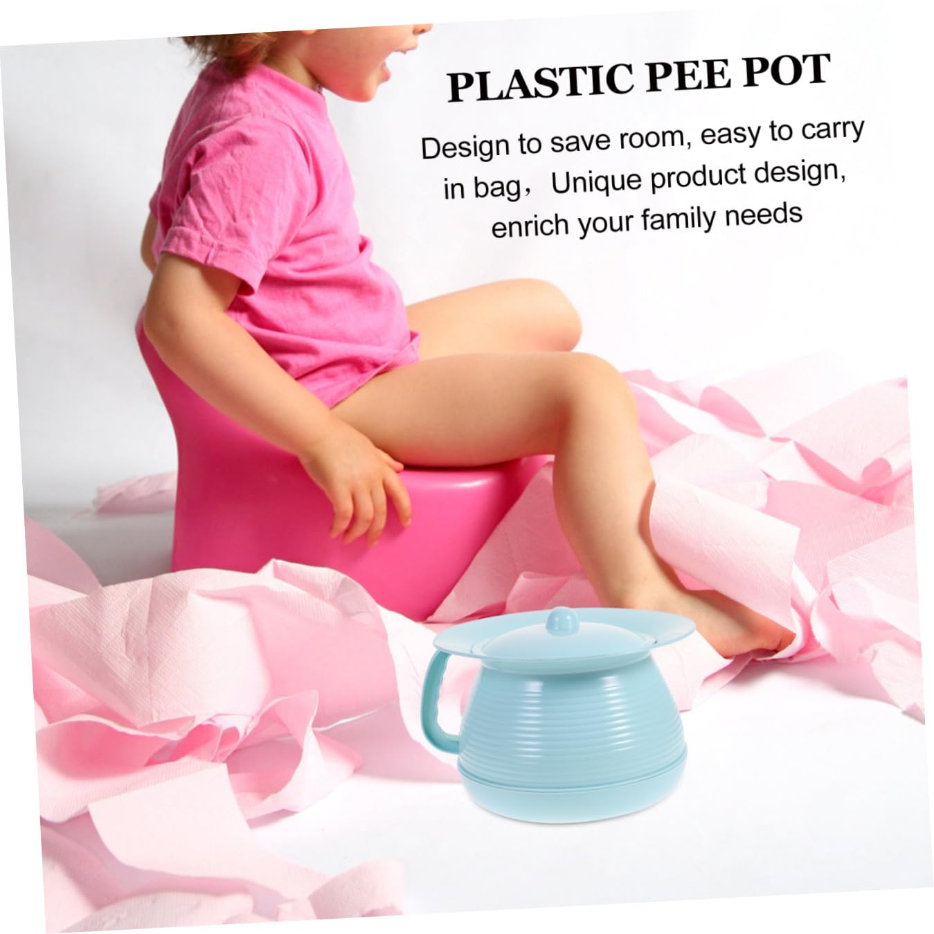 Travel Potty Seat for Boy Girl Portable Boys and Girls Urinal Lid Plastic Easy to Clean