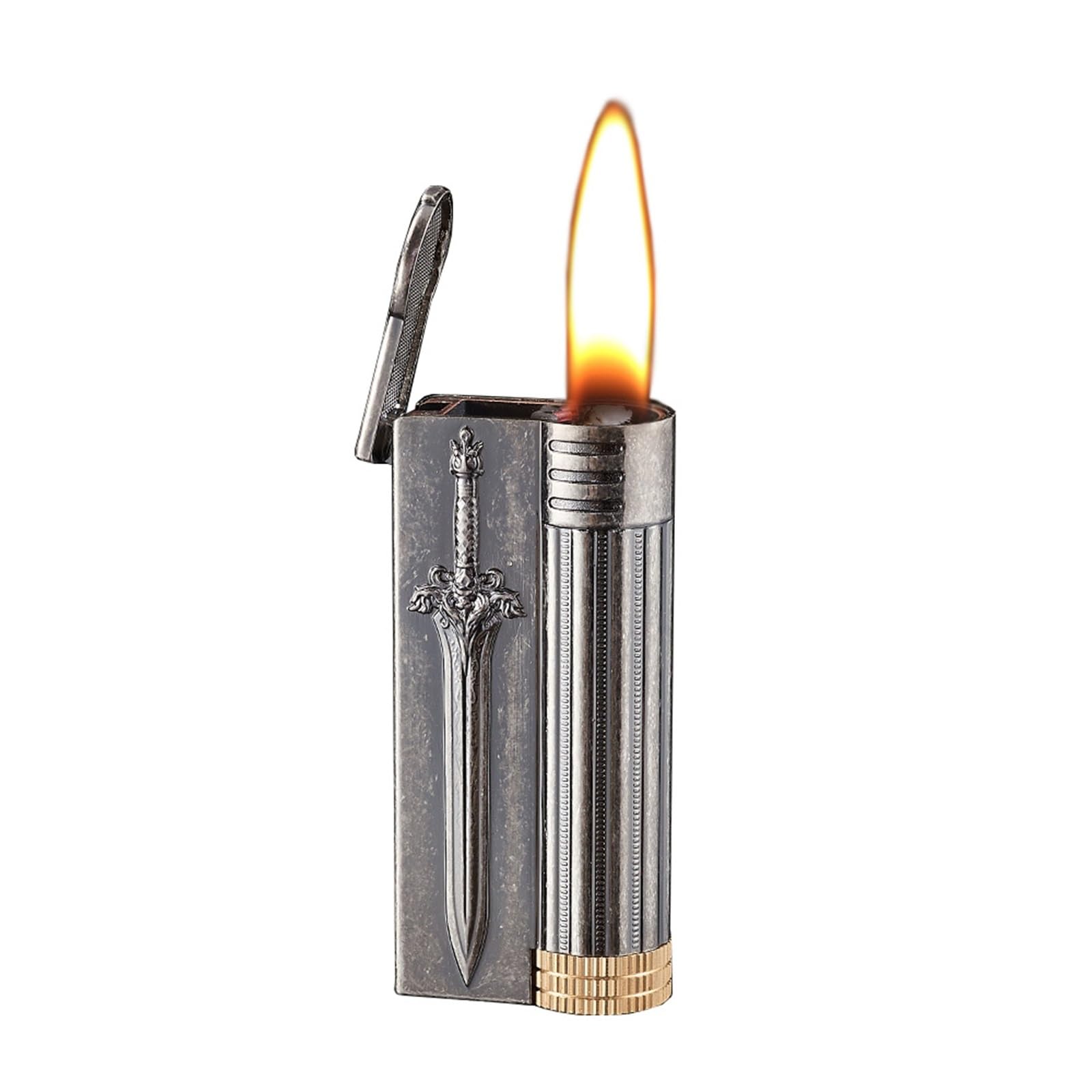 Encendedor de queroseno inteligente con relieve vintage ideal para regalar