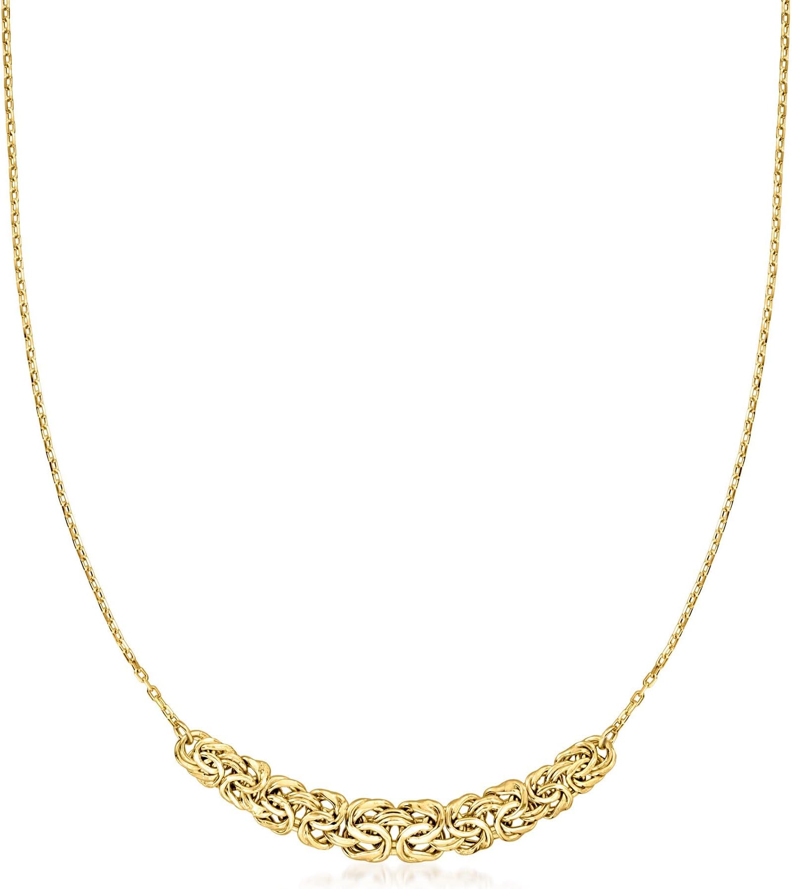18kt Gold Over Sterling Byzantine Center Necklace. 18 inches