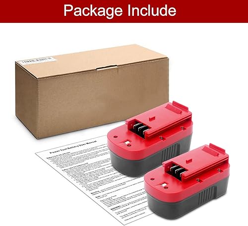 Miniatura 8 de Paquete de 2 baterías de repuesto HPB18 Ni-Mh de 3.6 Ah para Black and Decker de 18 V, HPB18 HPB18-OPE, compatible con batería Black Decker,