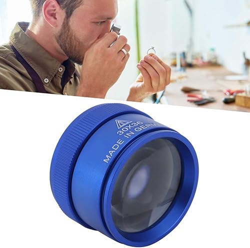 Miniatura 3 de Jewelers - Lupa de bucle de joyería, lupa de mano 30X, lupa de bolsillo portátil, lupa de identificación de joyas, para antigüedades, sellos de