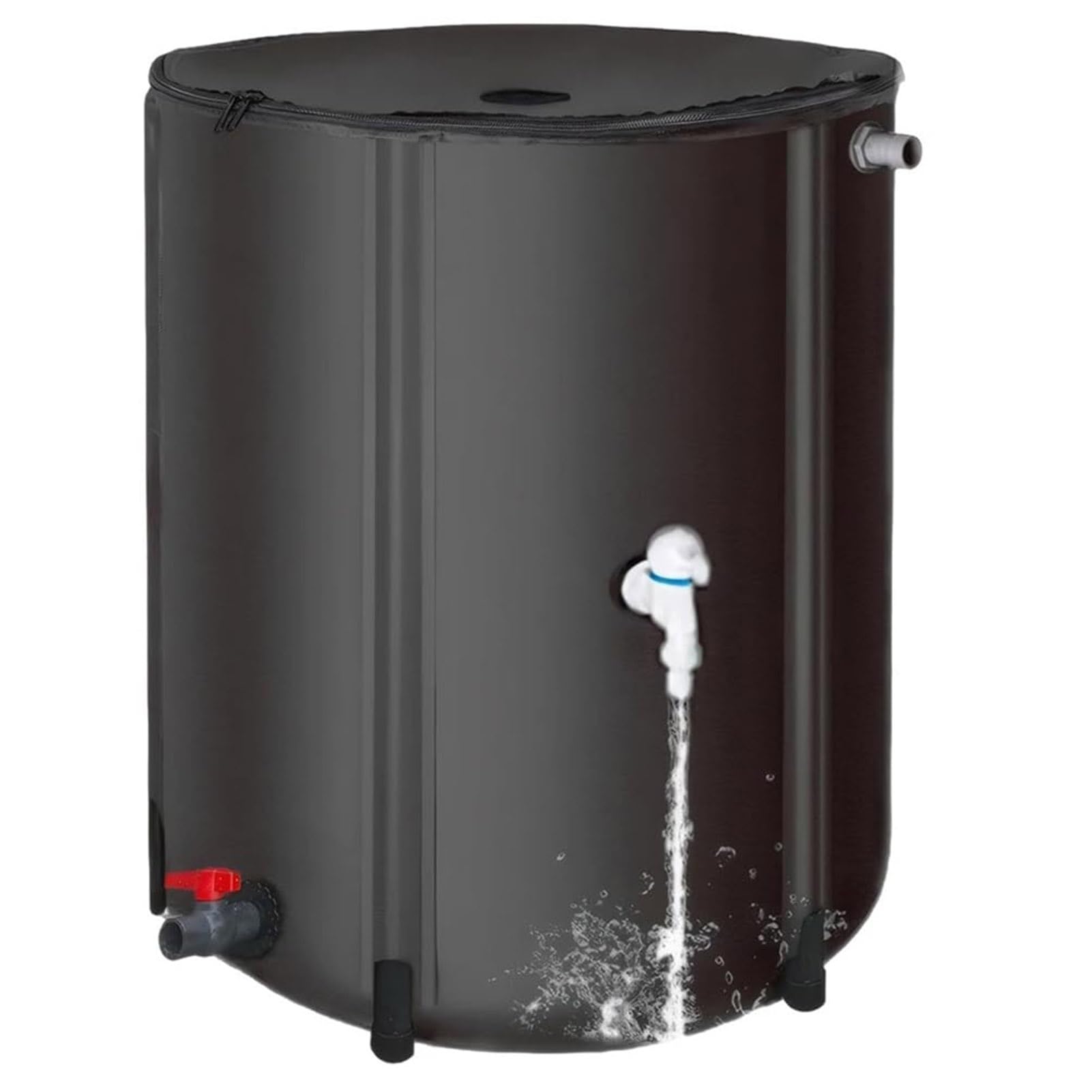 Rain Barrel Portable Efficient Rainwater Harvesting System PVC Fluid Garden Irrigation Eco-Friendly Water Saver for Garden Use for Garden Irrigation and Emergency Use(750L)
