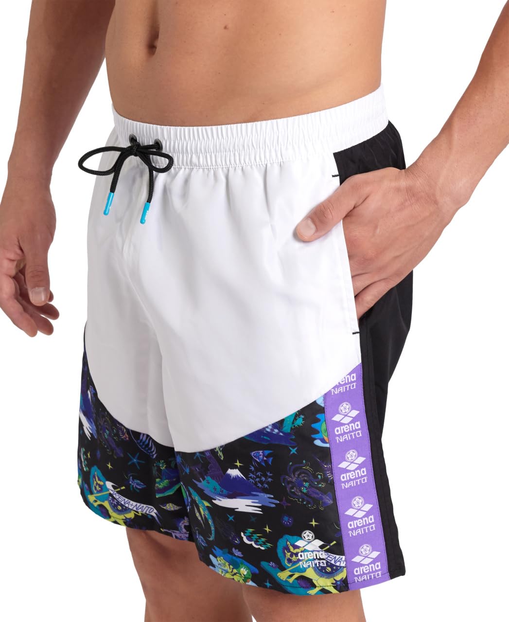 ARENA Fun Planet Capsule Collection Men’s Beach Bermuda Swim Shorts Short de Playa para Hombre