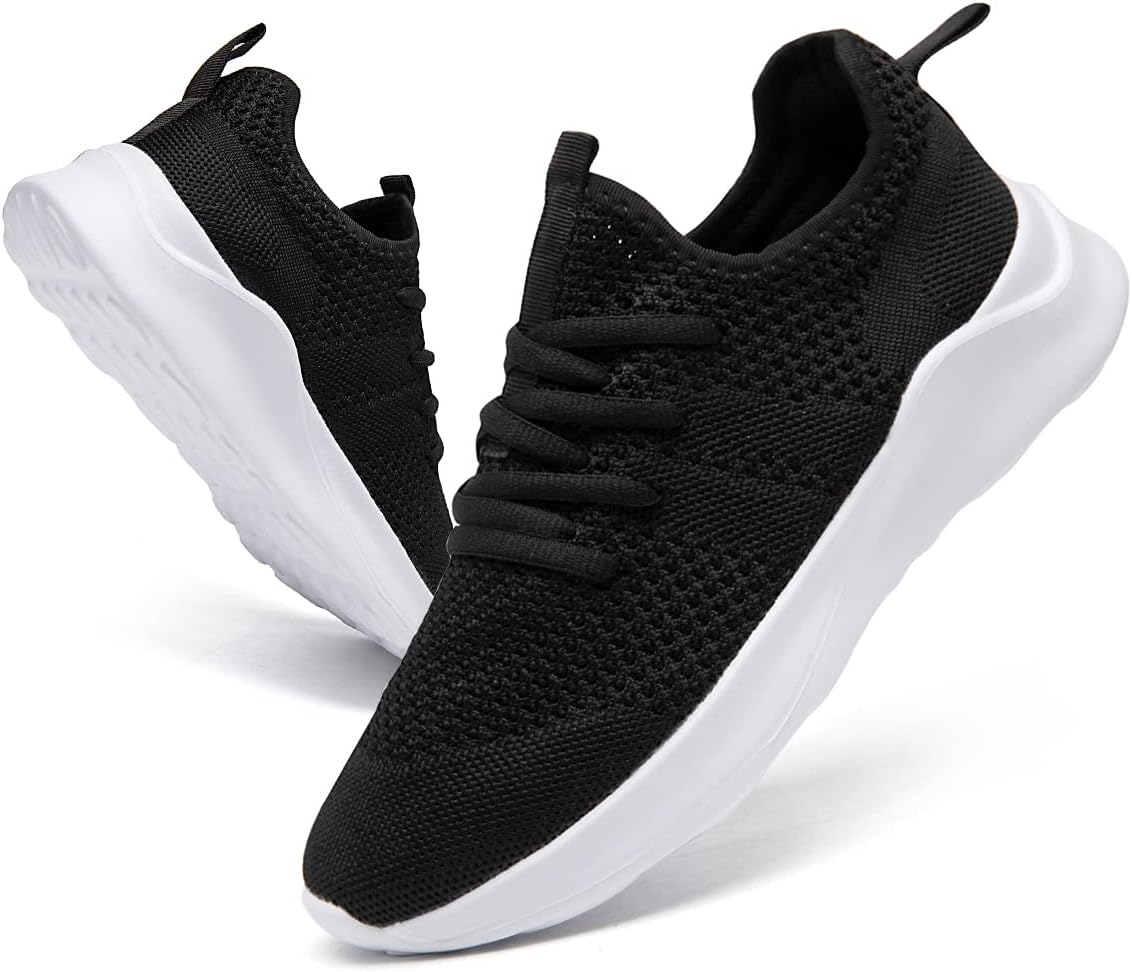 ZDFQLGV Men Lightweight Comfort Trainers Slip-On Walking Shoes for Casual Wear Non-Slip Thick Sole Breathable Upper for Tennis Gym & Daily Use