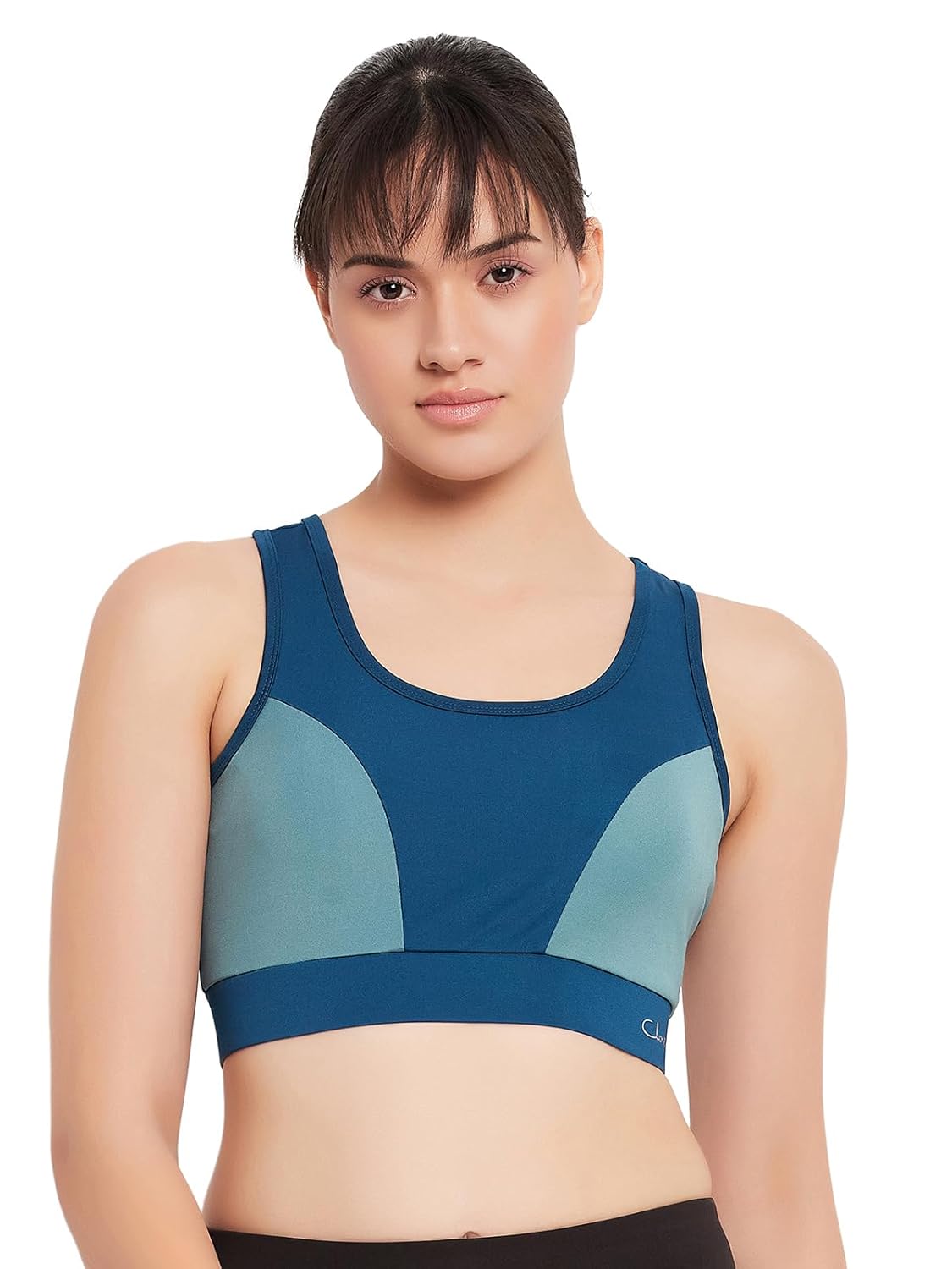 Clovia Women’s Polyester Medium Impact Padded Racerback Sports Bra