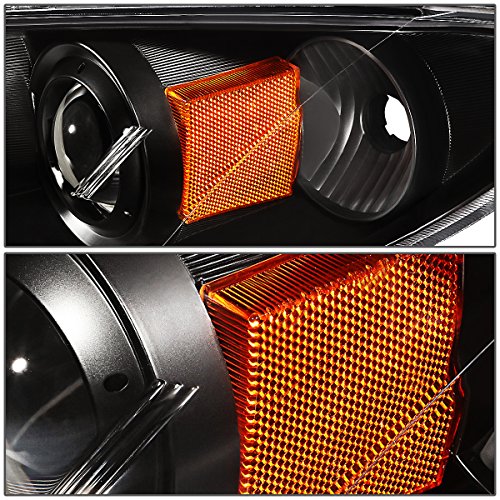 [Sedan Model Only] Factory Style Projector Headlights Assembly Compatible With Mazda 3 Sedan 4-Door 2004-2009, Driver And Passenger Side, Black Housing Amber Corner #TOP2