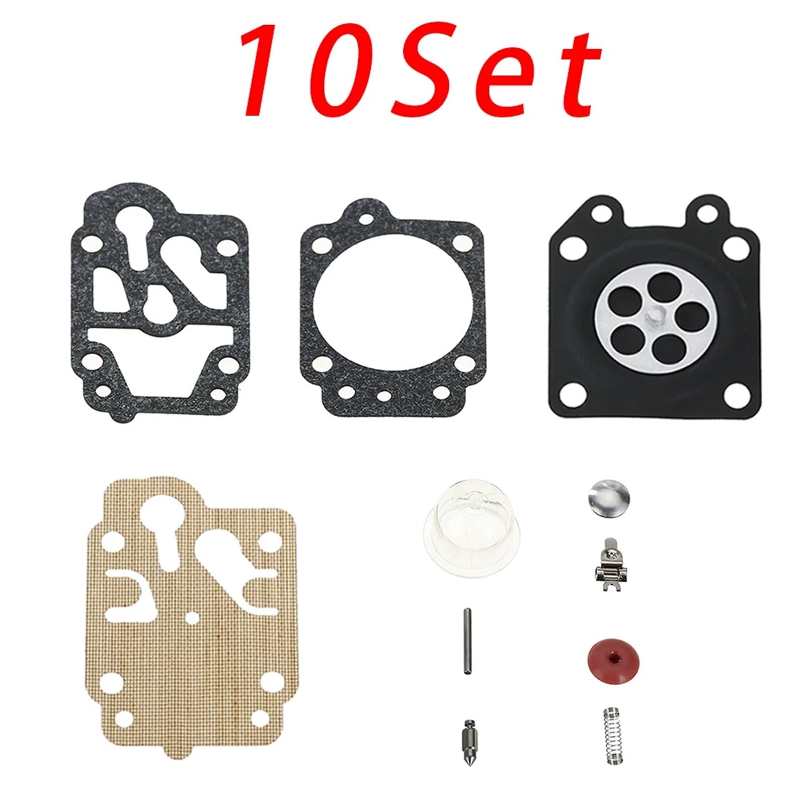 Kit de carburador Kits de reparación carburador con cebador para desbrozadora CG260, CG330, CG430, CG520, 43 CC y 52