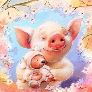 5D Diamond Painting Kits, Cute Pink Pet Piggy...,