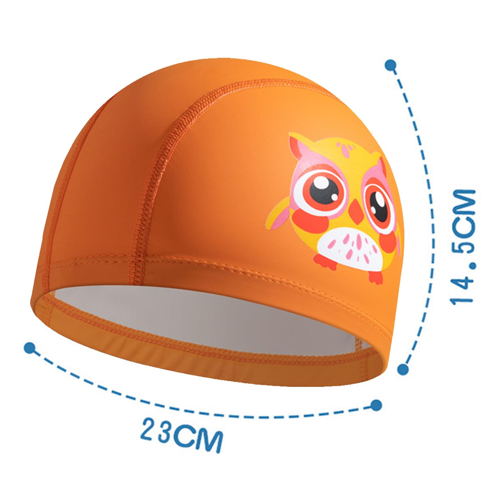 GWAWG Kids Swimming Cap - Stretchy Swimming Hat for Boys & Girls (4-10 Years, Orange) - Image 4