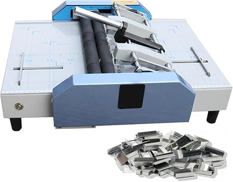 Booklet Making Machine/with Stapler, A3 Booklet Binding and Folding Machine, Machine Booklet Stapling Five-Position Thread - for Printing Factories, Electric Paper Book Stapler Creaser