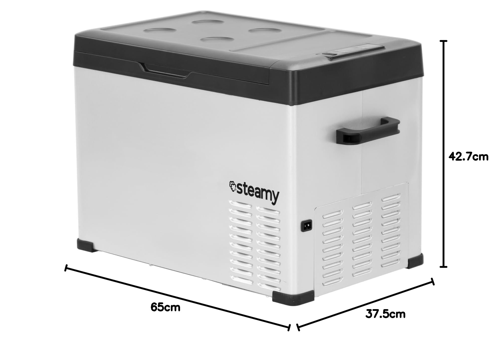 Steamy-E Single Zone 40, Elektrische Kompressor-Kühlbox, 36 Liter, Silber