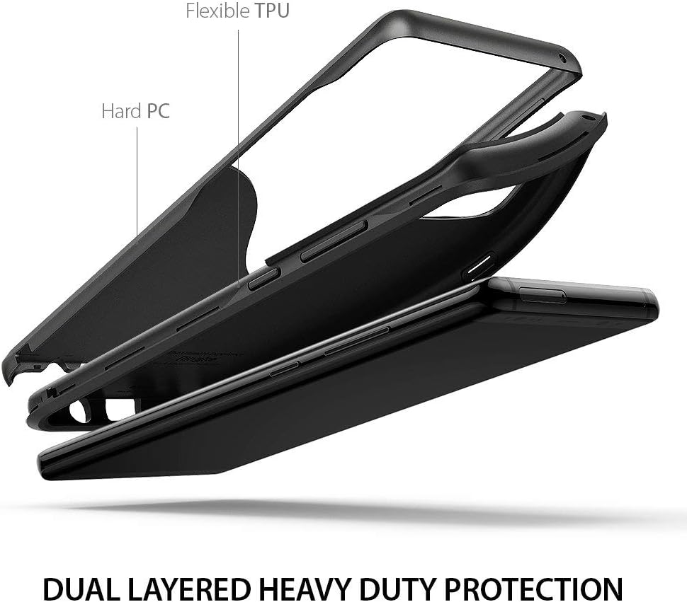 Ringke Wave Compatible with Galaxy Note 8 Case Dual Layer Heavy Duty Textured Shock Absorbent PC TPU Full-Body Drop Resistant Protection Ergonomic Design Cover - Metallic Chrome