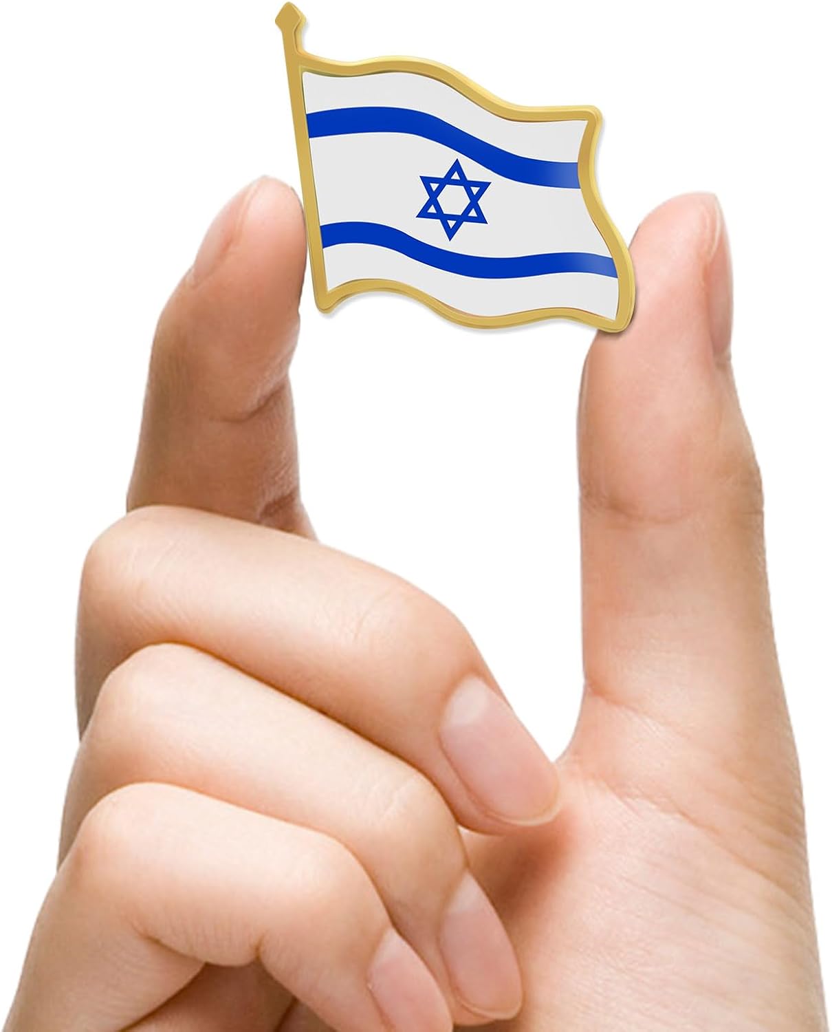 12/24/50/100Pcs Israel Flag Lapel Pins Bulk - Metal Israeli Pin Badge Brooch Souvenir for Men Women Clothes Bags Hats