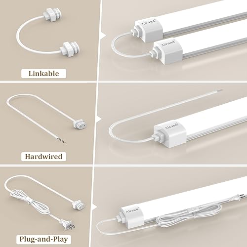 Miniatura 5 de Luz LED Enlazable para Tienda para Cochera de 5 pies, con cable con enchufe, Luz de Armario LED Impermeable Airand, Lámpara para debajo del gabinete