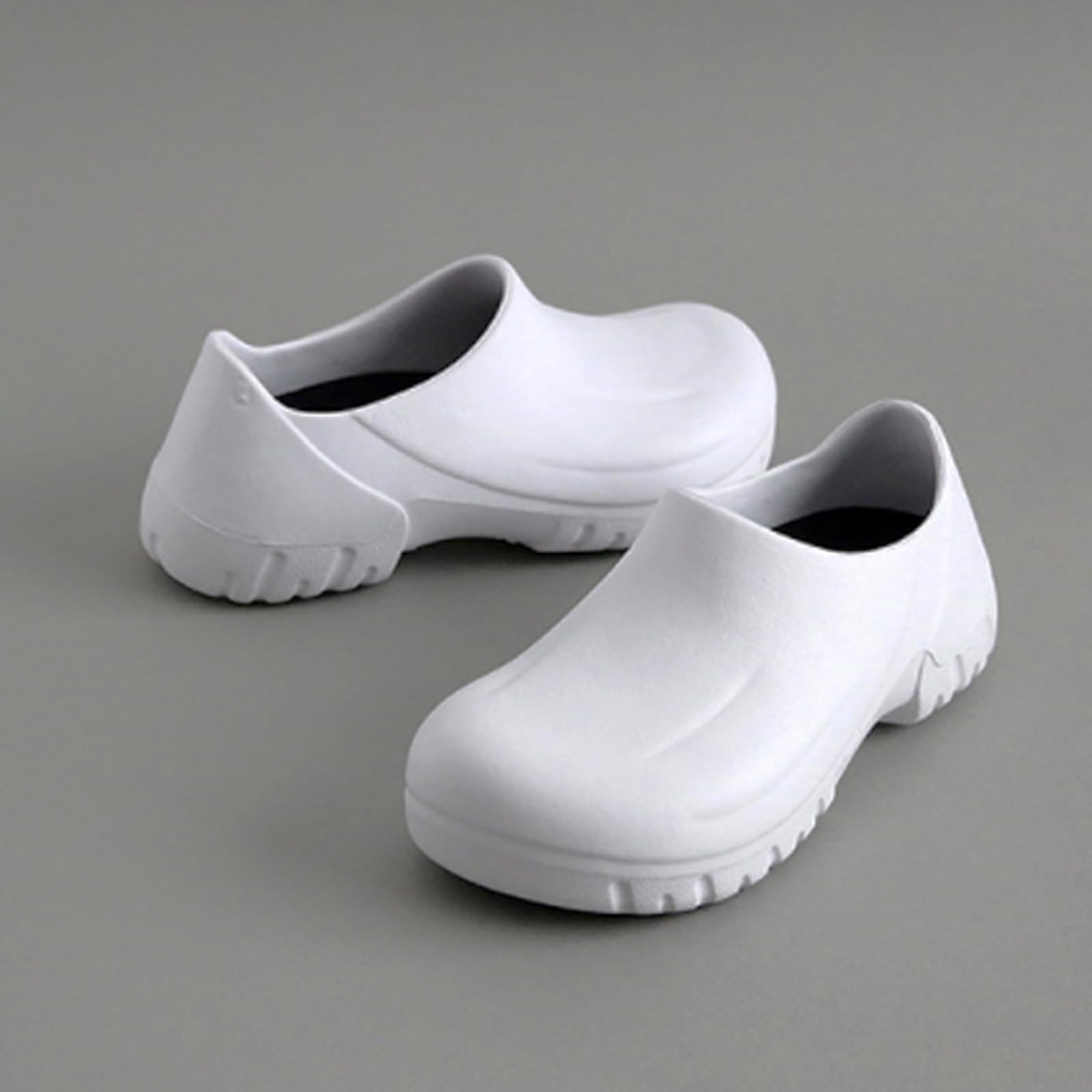 FLIOZY Chef Shoes Men's Professional Non Slip Waterproof Work Shoes Women's Nursing Shoes Garden Shoes for Hospital Garden Kitchen Unisex White 39