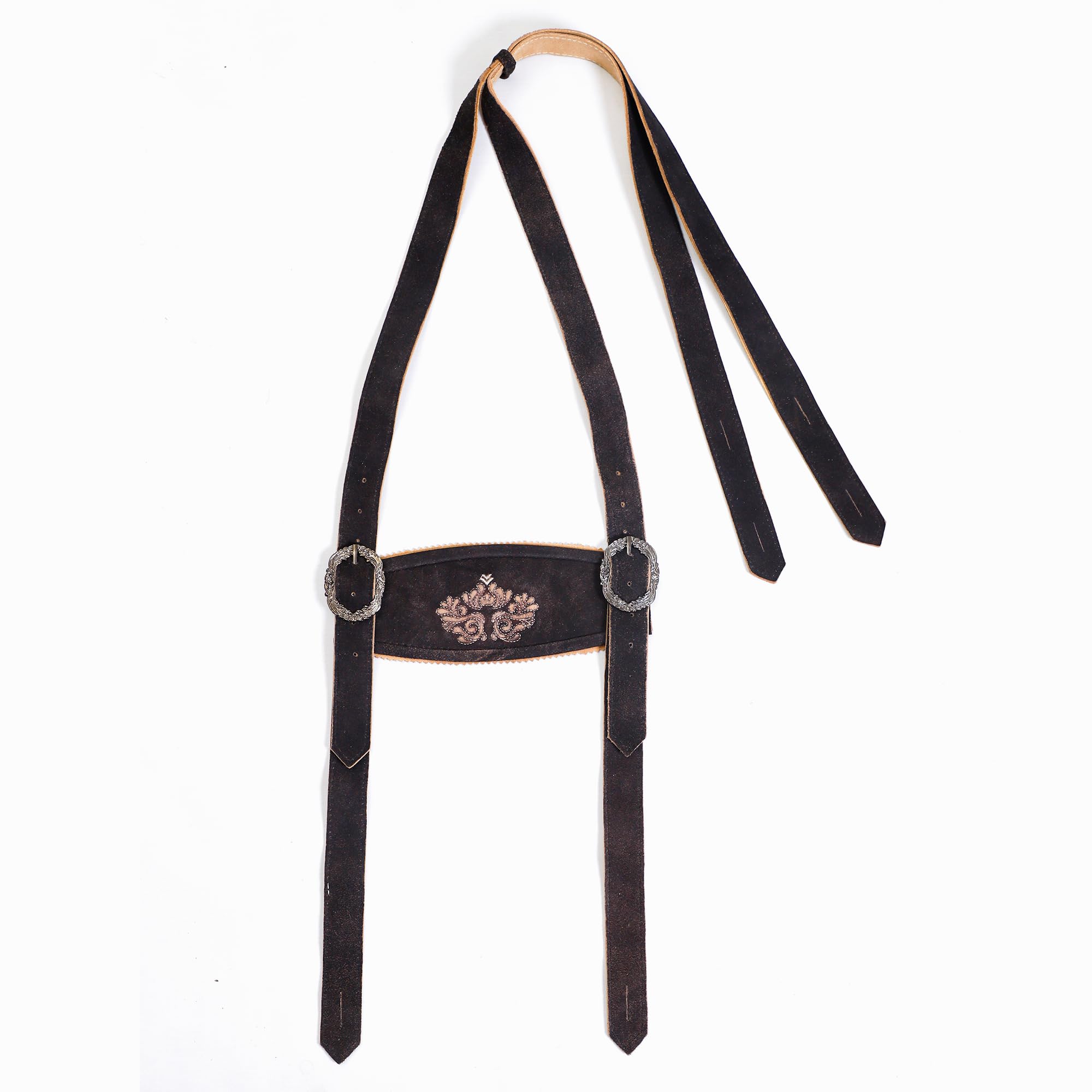 Bavarian Suspenders for men | Authentic Lederhosen suspenders with buckles for Oktoberfest Costume