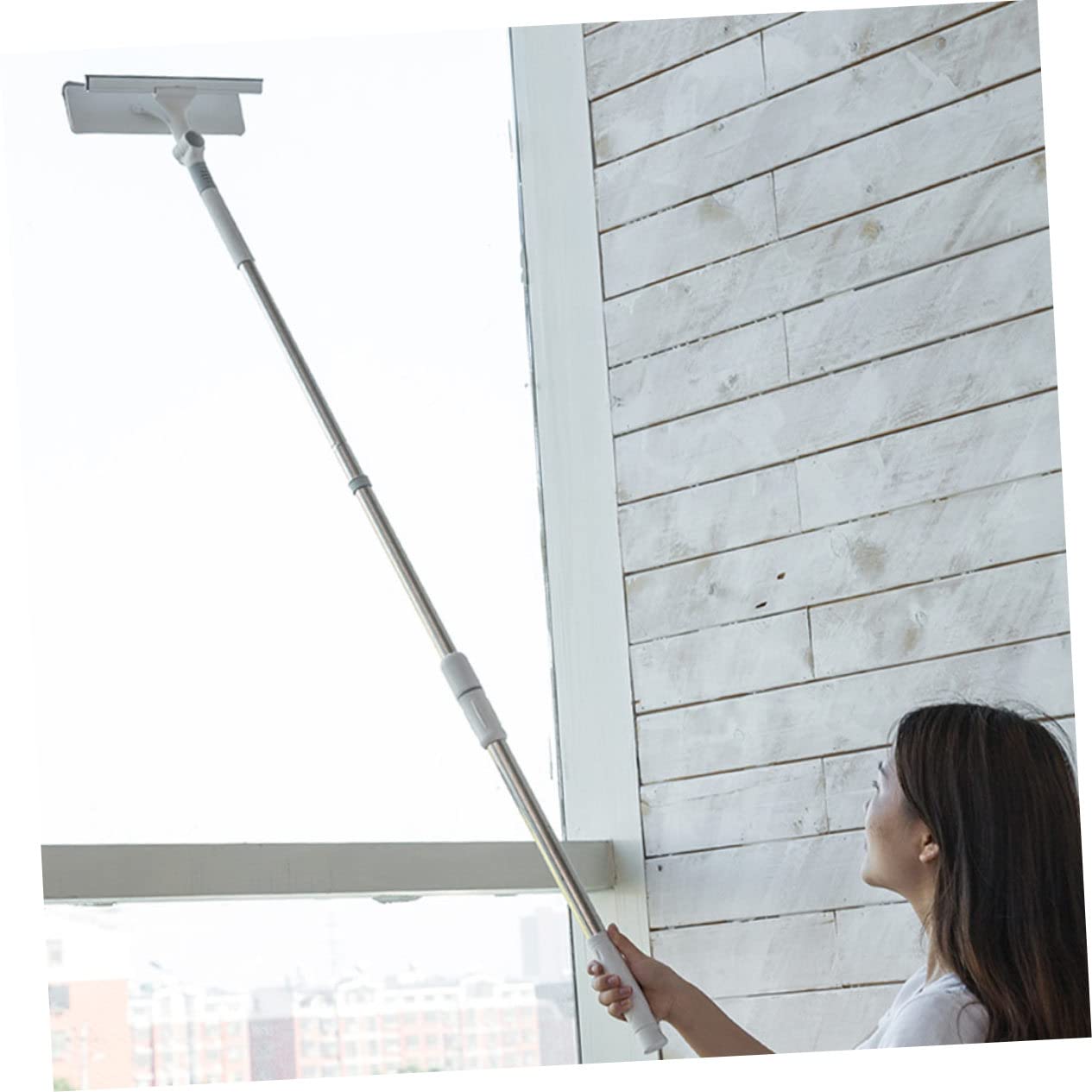 Didiseaon 1pc Double-Sided Glass Cleaning Tool Floor Mop Sturdy Handle for Bathroom Glass Wipe and Window Cleaning Easy Storage Design and Efficient Household Cleaner