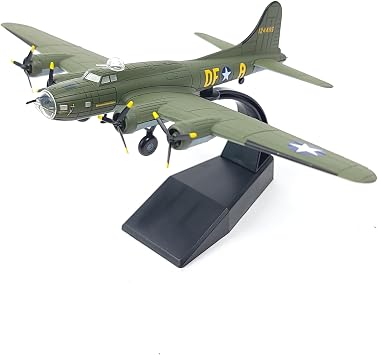 1/144 Scale B-17 Flying Fortress Memphis Goddess Fighter Model Heavy Bomber Aircraft Models USAAC B-17 Bomber Military Metal Diecast Airplane Model Kit for Adult Collection or Gift