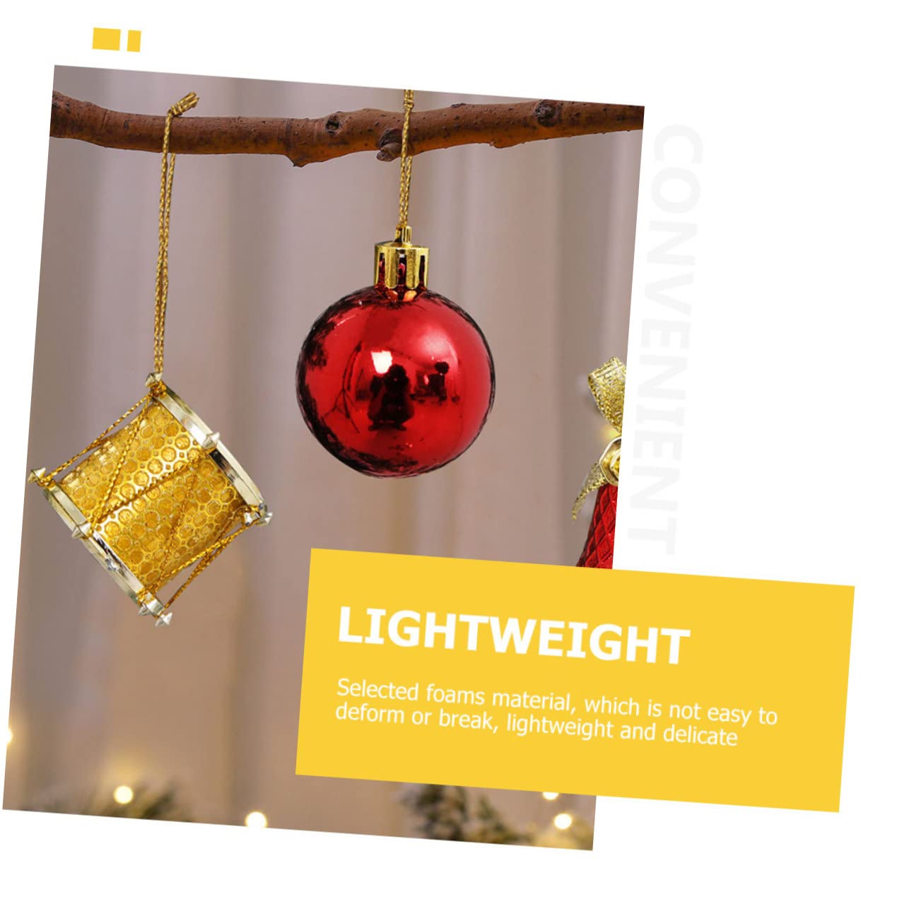 TOPBATHY 4 Set Di Decorazioni Natalizie Infrangibili Pendenti Decorativi Per Decorazioni Festive Per Feste 32 Pezzi * 4