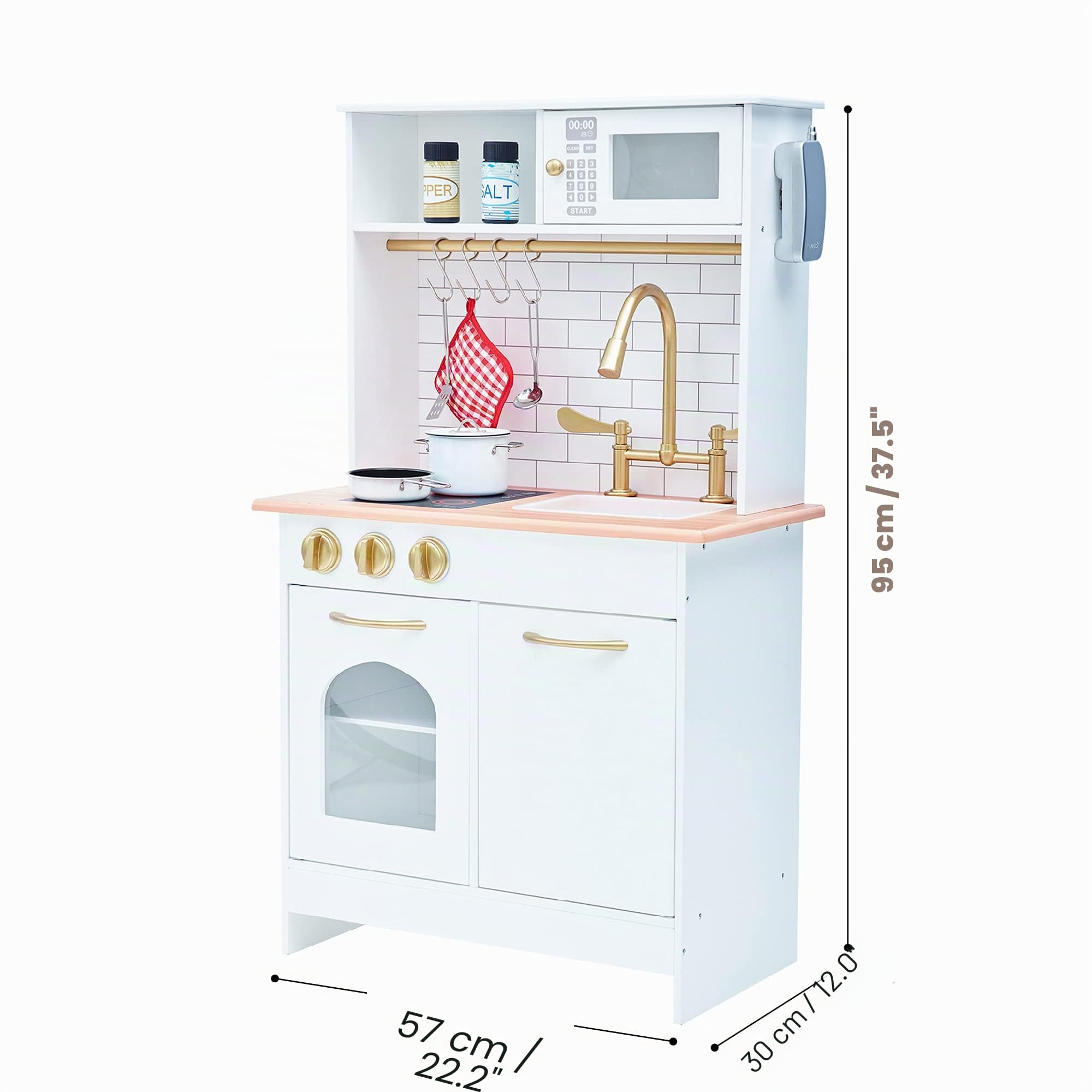 Cucina giocattolo bianca in legno per bambini e bambine Teamson Kids TD-12681A