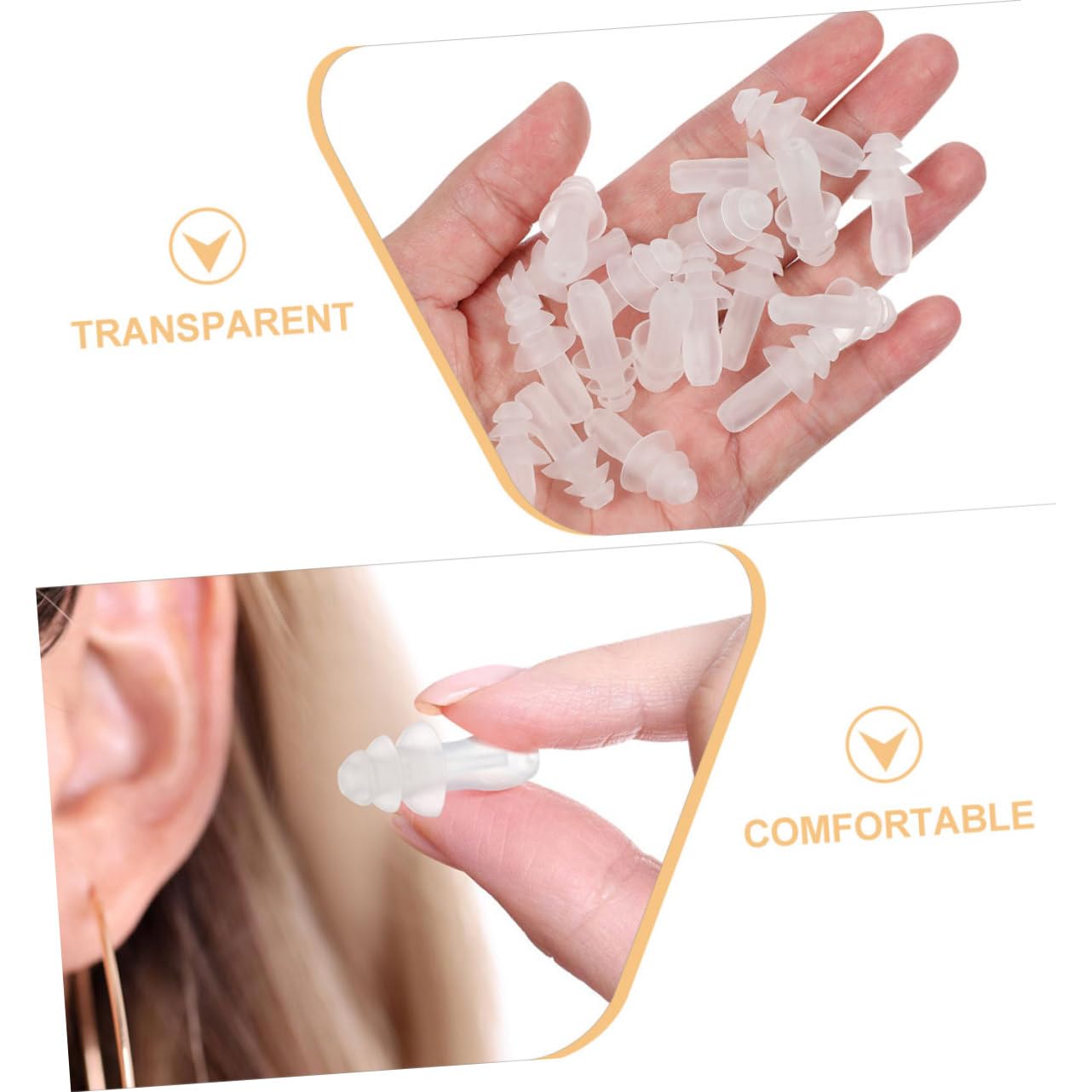 Gatuida 250pares Tapones De Oído De Silicona Transparente Para Reducción De Ruido Reutilizables Impermeables y Flexibles Para Estudiar y Proteger Del Ruido Ruidosos